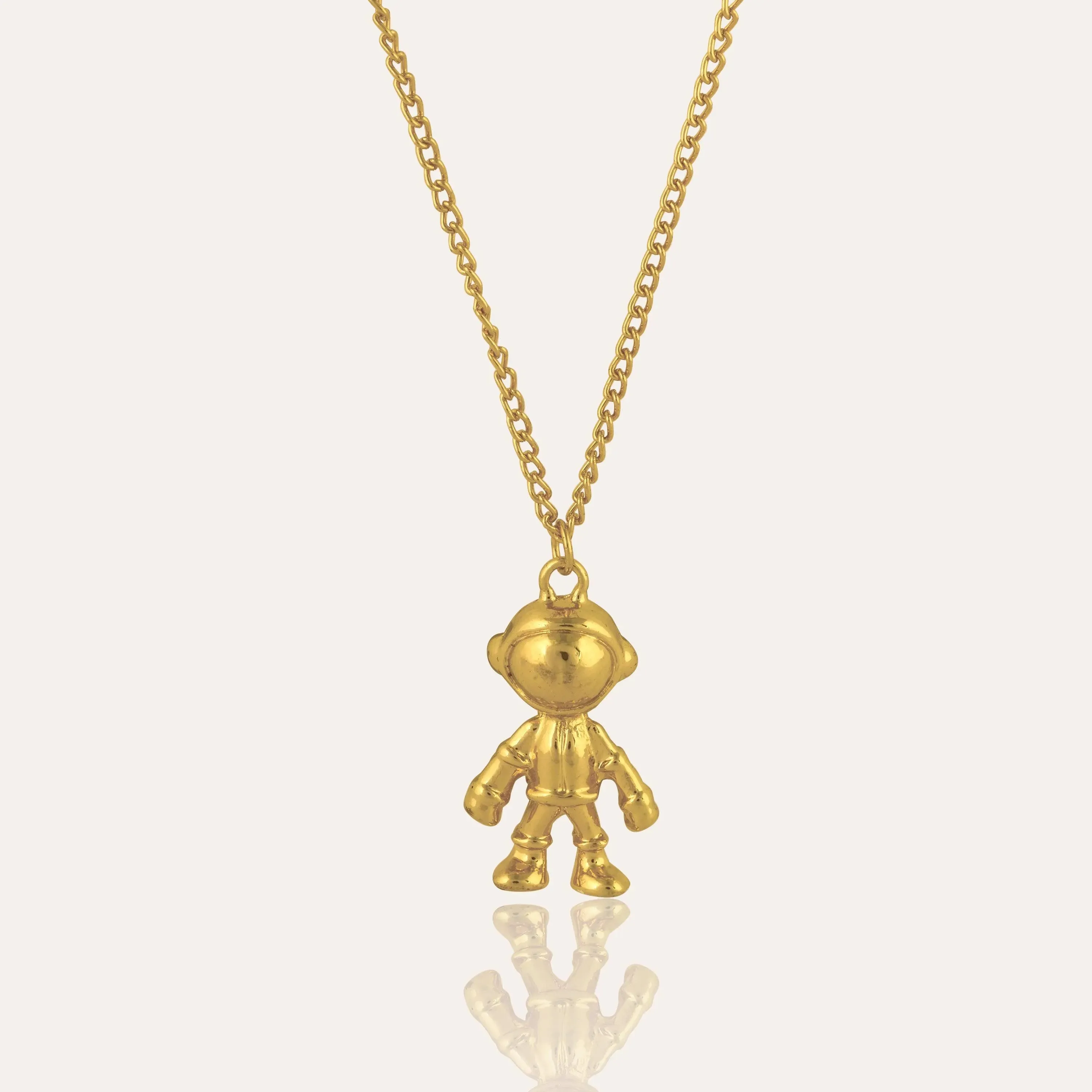 TFC Spaceman Gold Plated Pendant Necklace