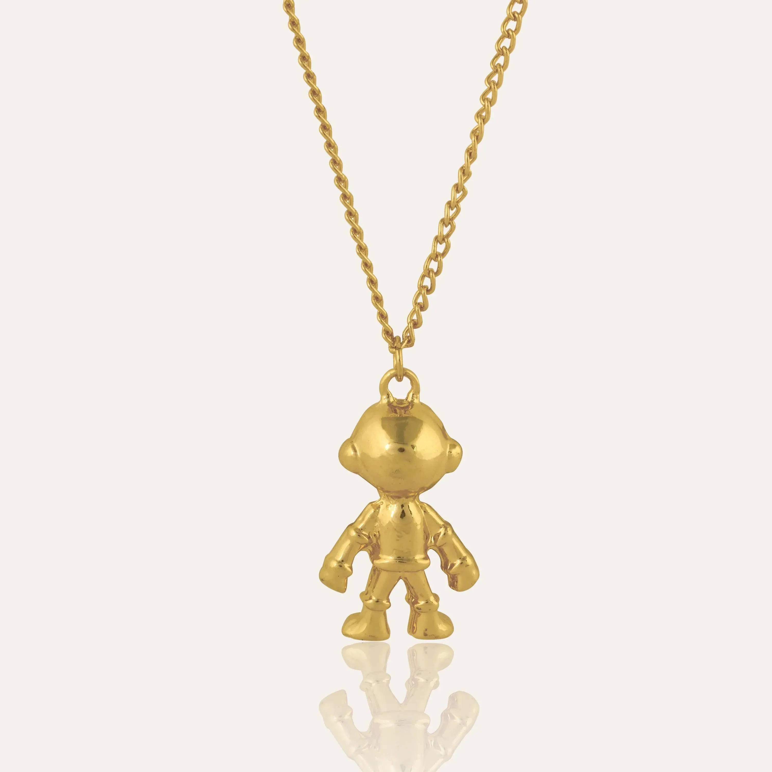 TFC Spaceman Gold Plated Pendant Necklace
