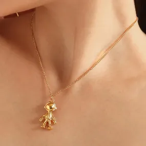 TFC Spaceman Gold Plated Pendant Necklace