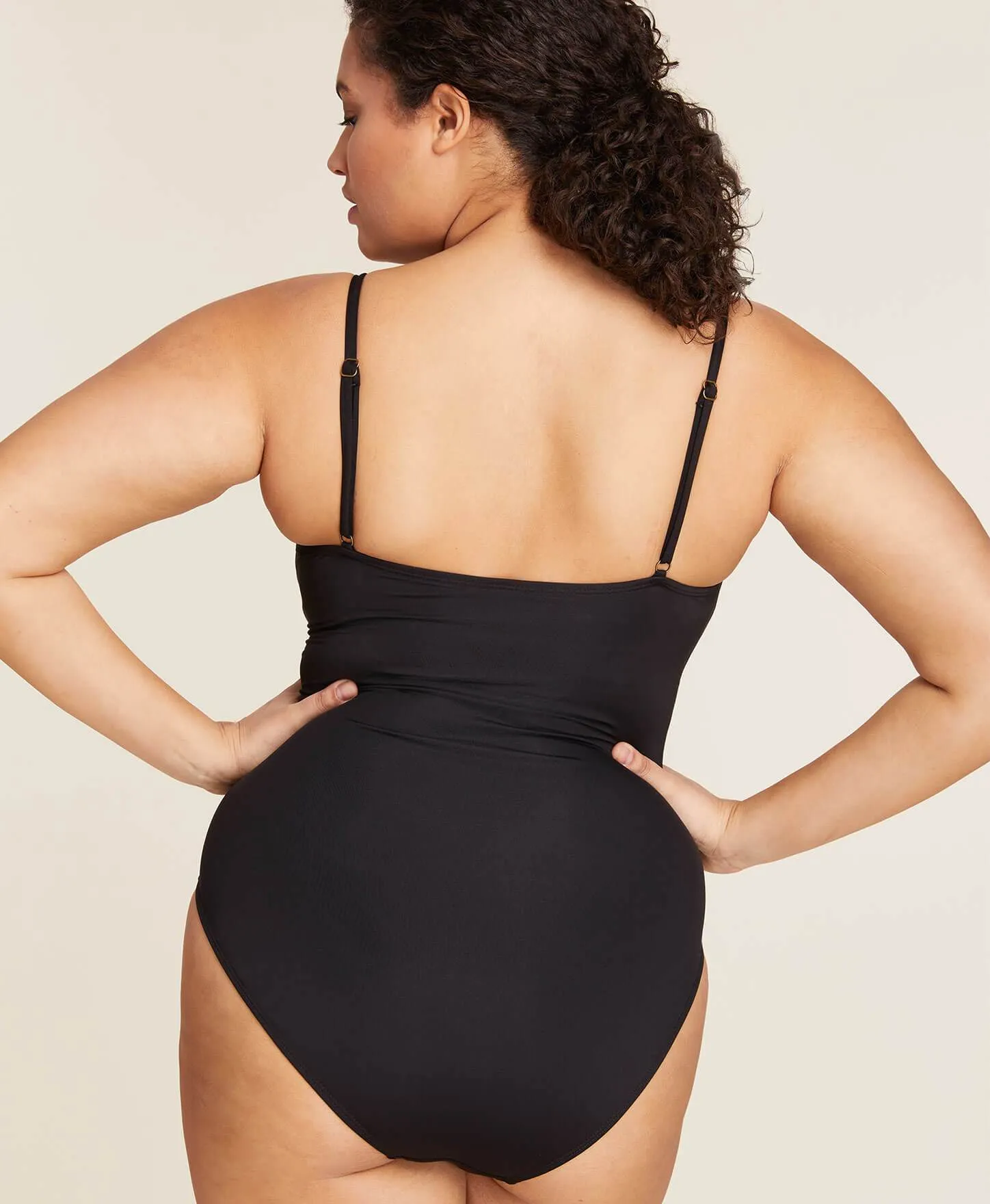 The Amalfi One Piece - Flat - Black - Classic - Full Coverage