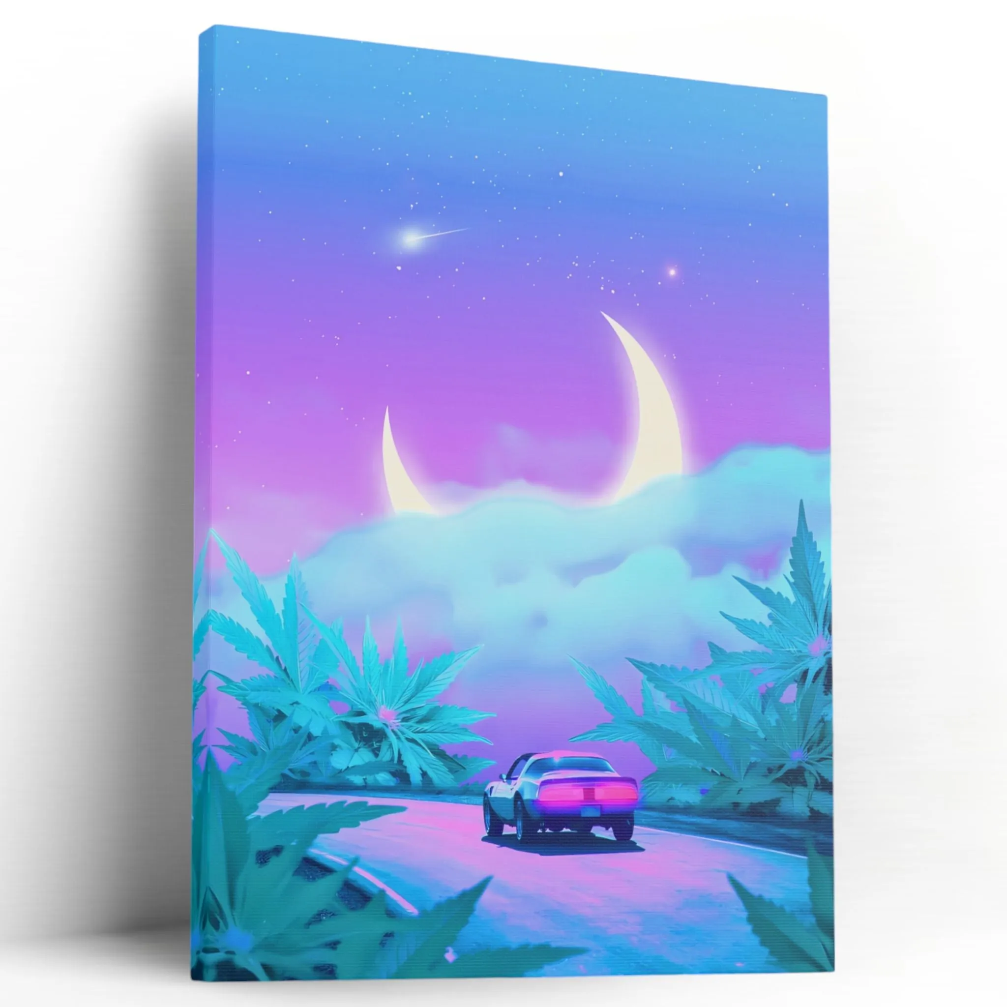 The Cloudy Moon (Fantasy) Canvas