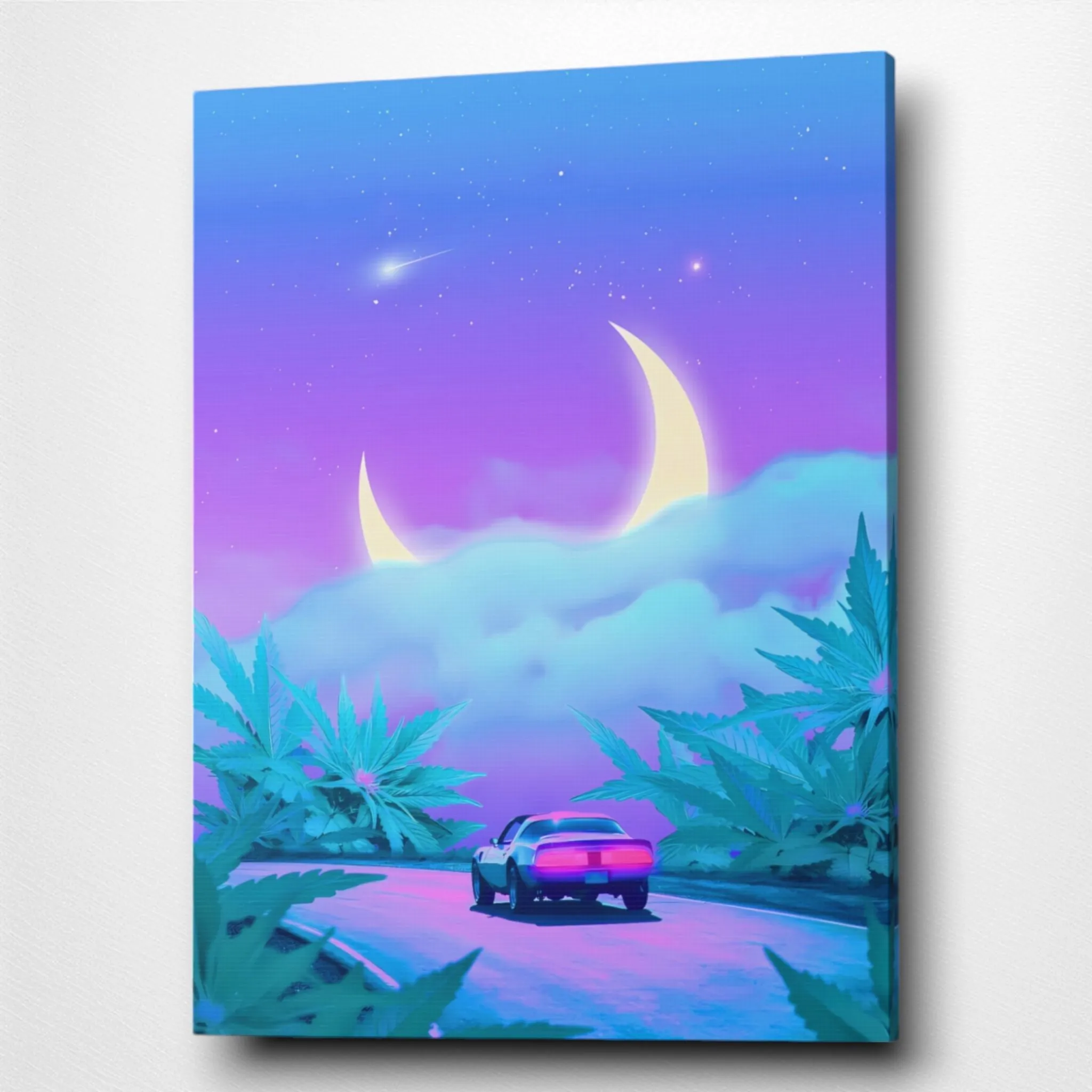 The Cloudy Moon (Fantasy) Canvas