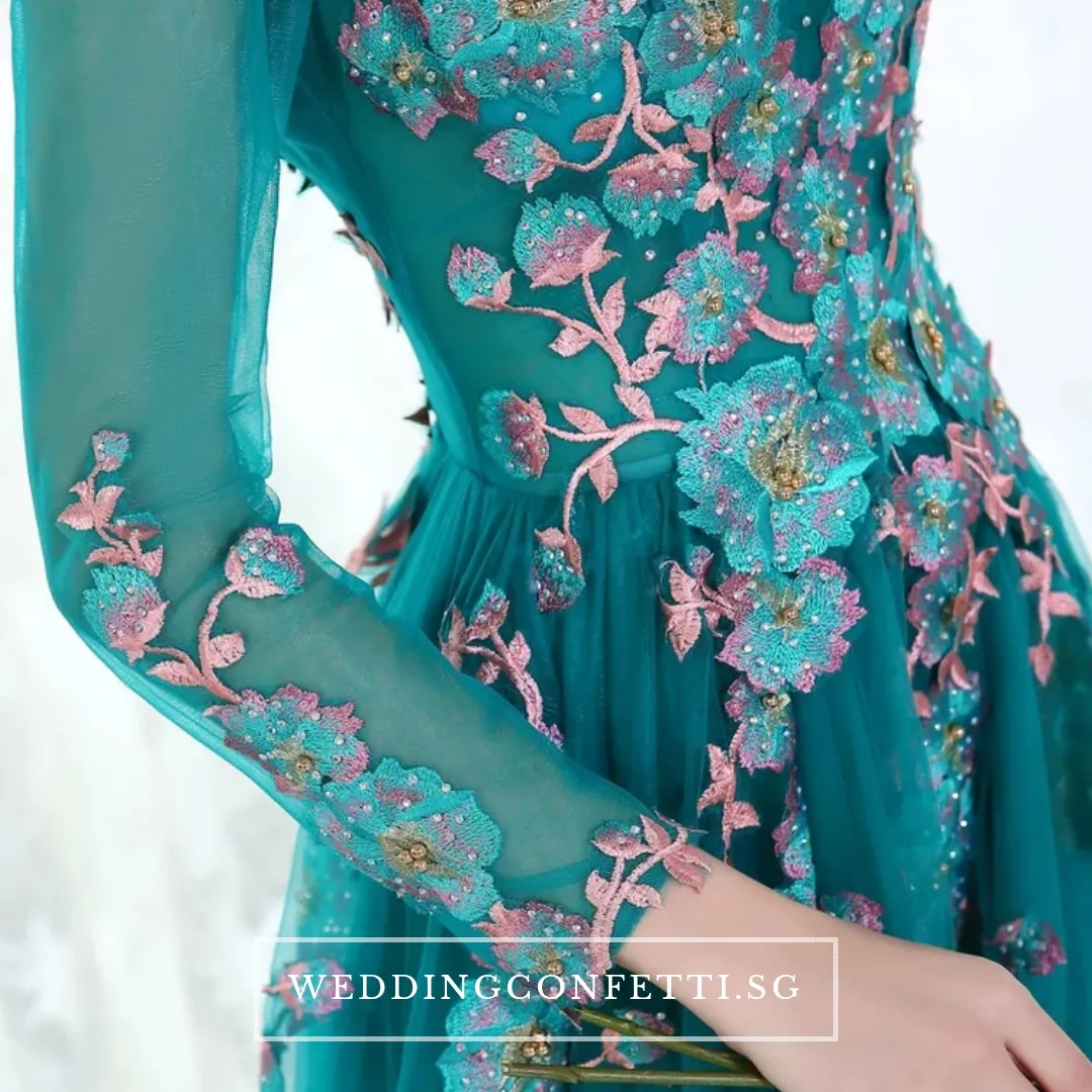 The Greta Green Long Sleeves Lace Gown (Customisable)