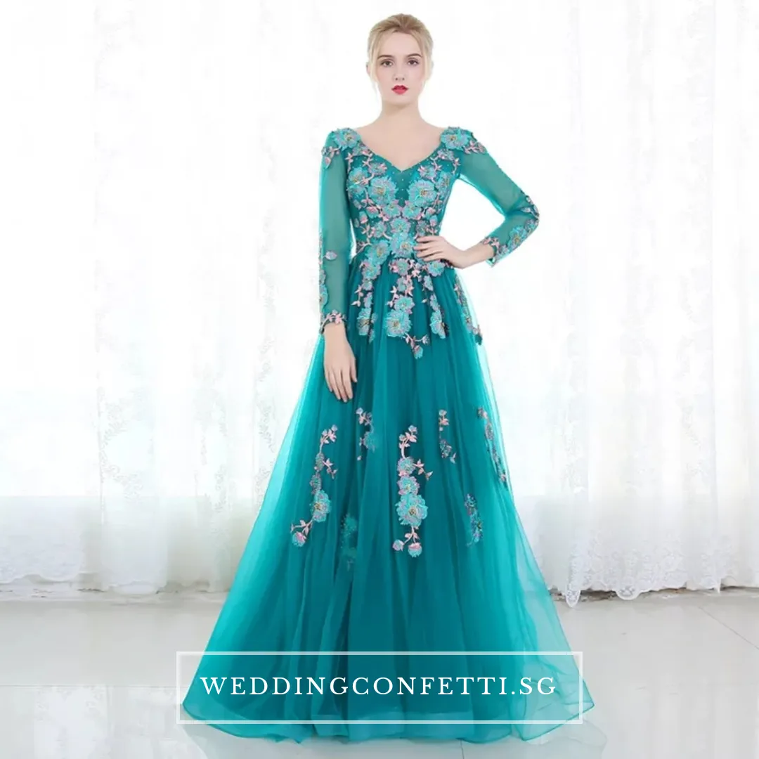 The Greta Green Long Sleeves Lace Gown (Customisable)