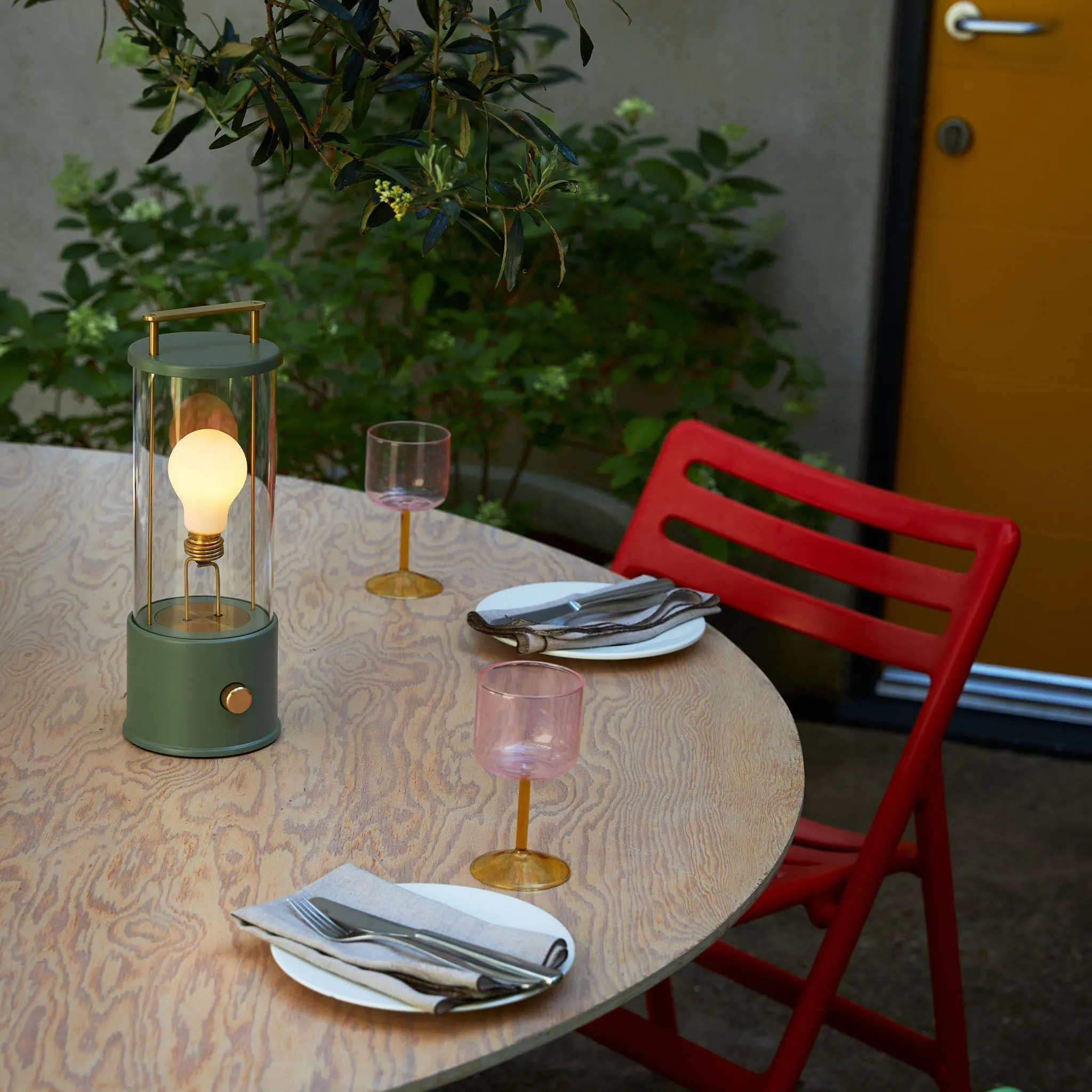 The Muse Portable Lamp in Pleasure Garden Green - Set of 2