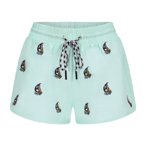 THE WOMEN'S CLASSIC SWIM SHORTS- POWDER BLUE