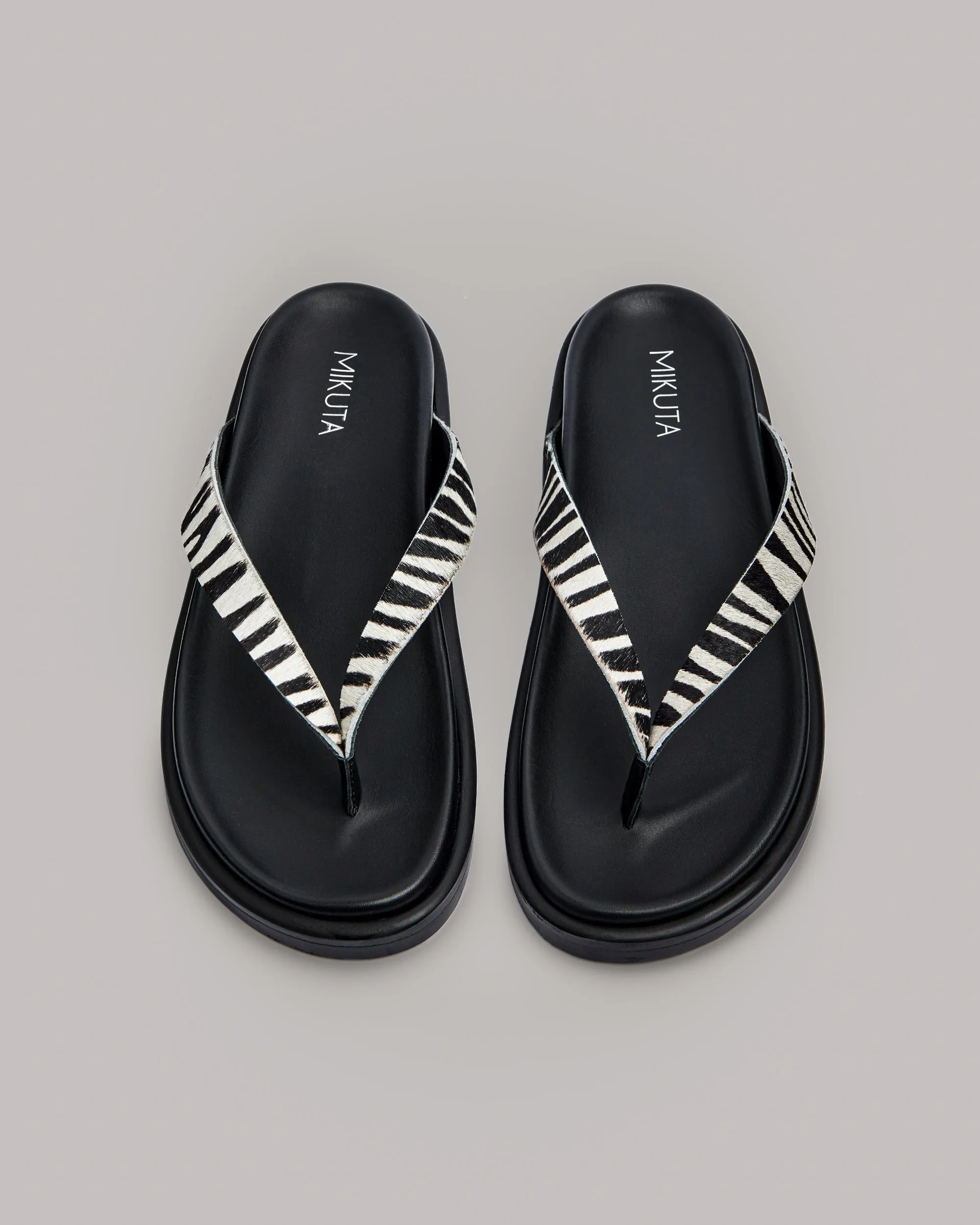 The Zebra Leather Sandals