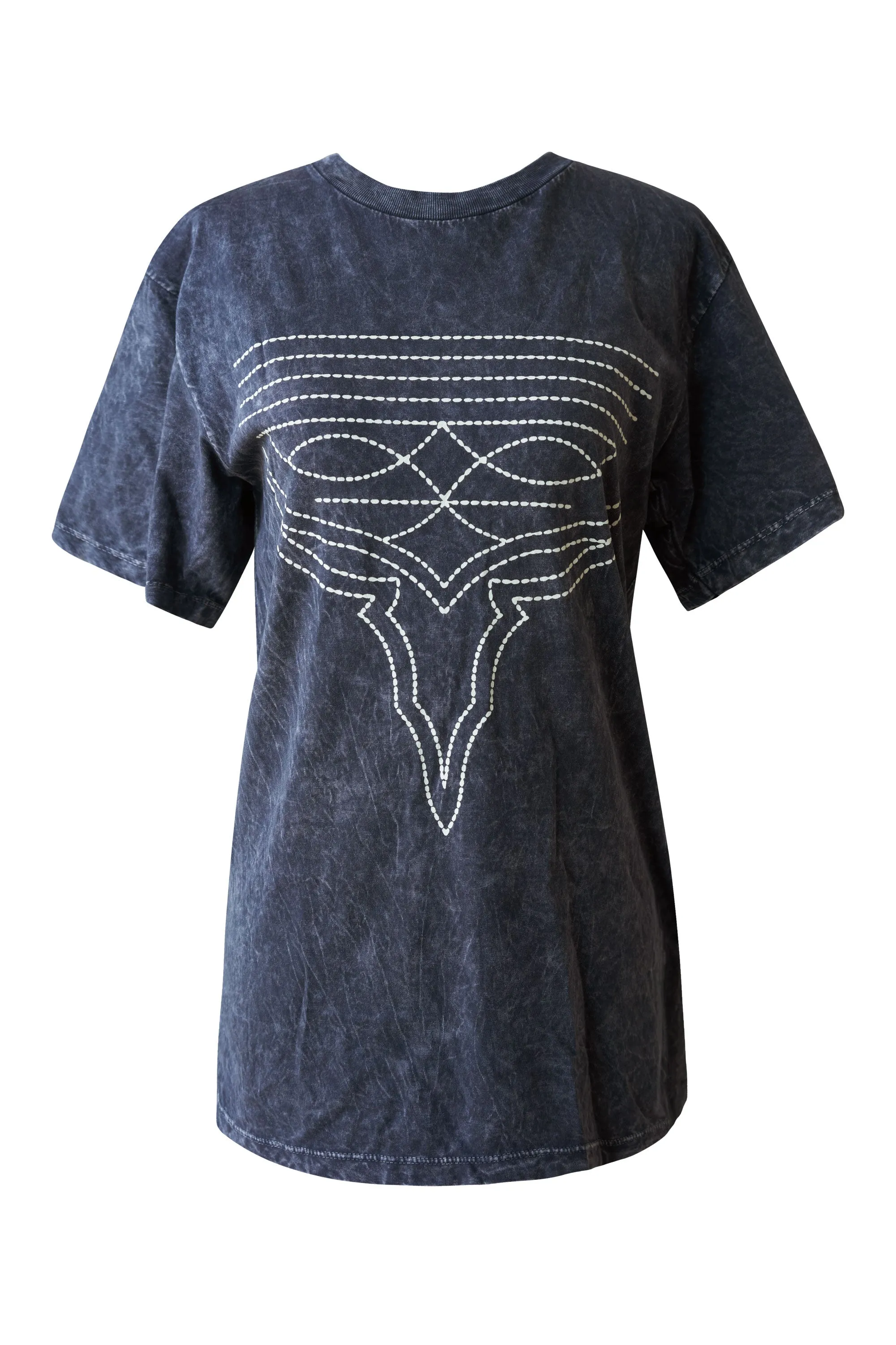 Tina Vintage Black Graphic Top