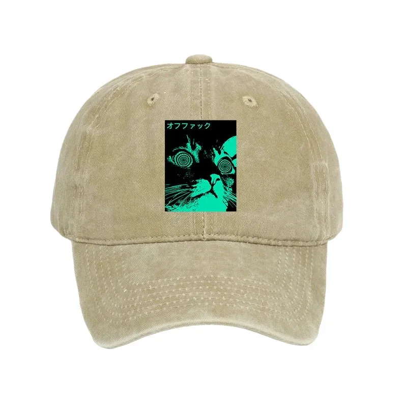 Tokyo-Tiger Cool Cat Japanese Washed Cap