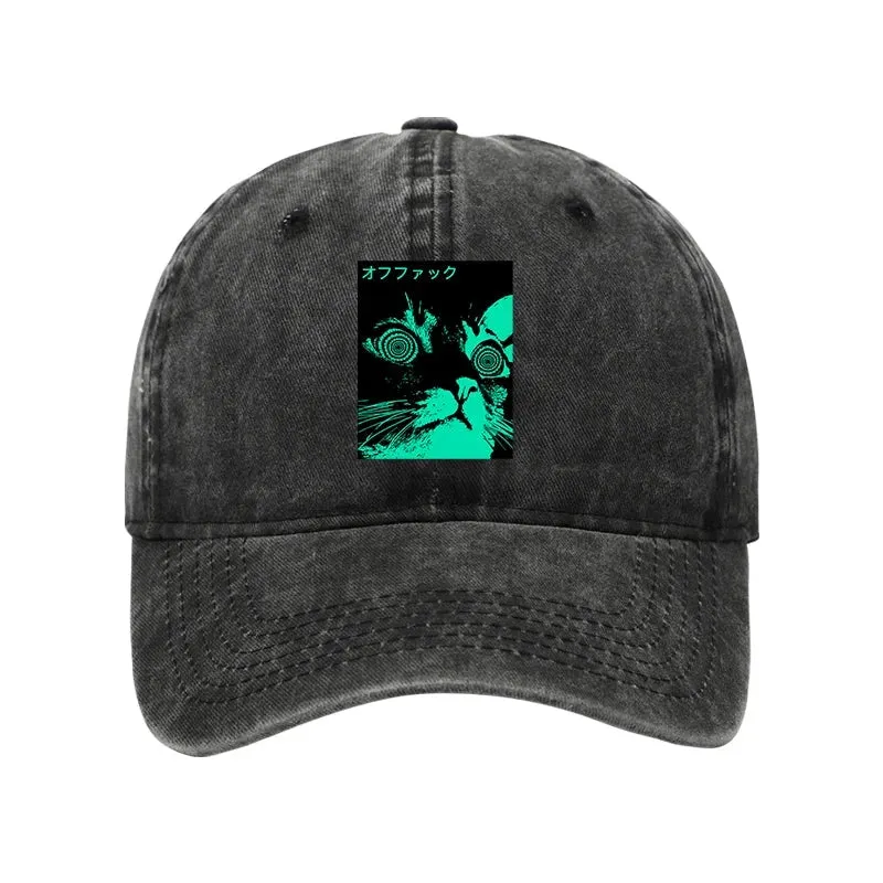 Tokyo-Tiger Cool Cat Japanese Washed Cap
