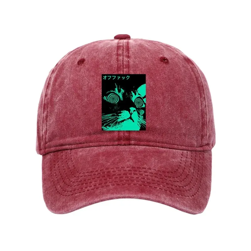 Tokyo-Tiger Cool Cat Japanese Washed Cap