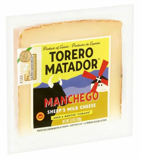 Torero Matador Manchego Sheep's Milk Cheese 150G. (Case of 6-Wedges)