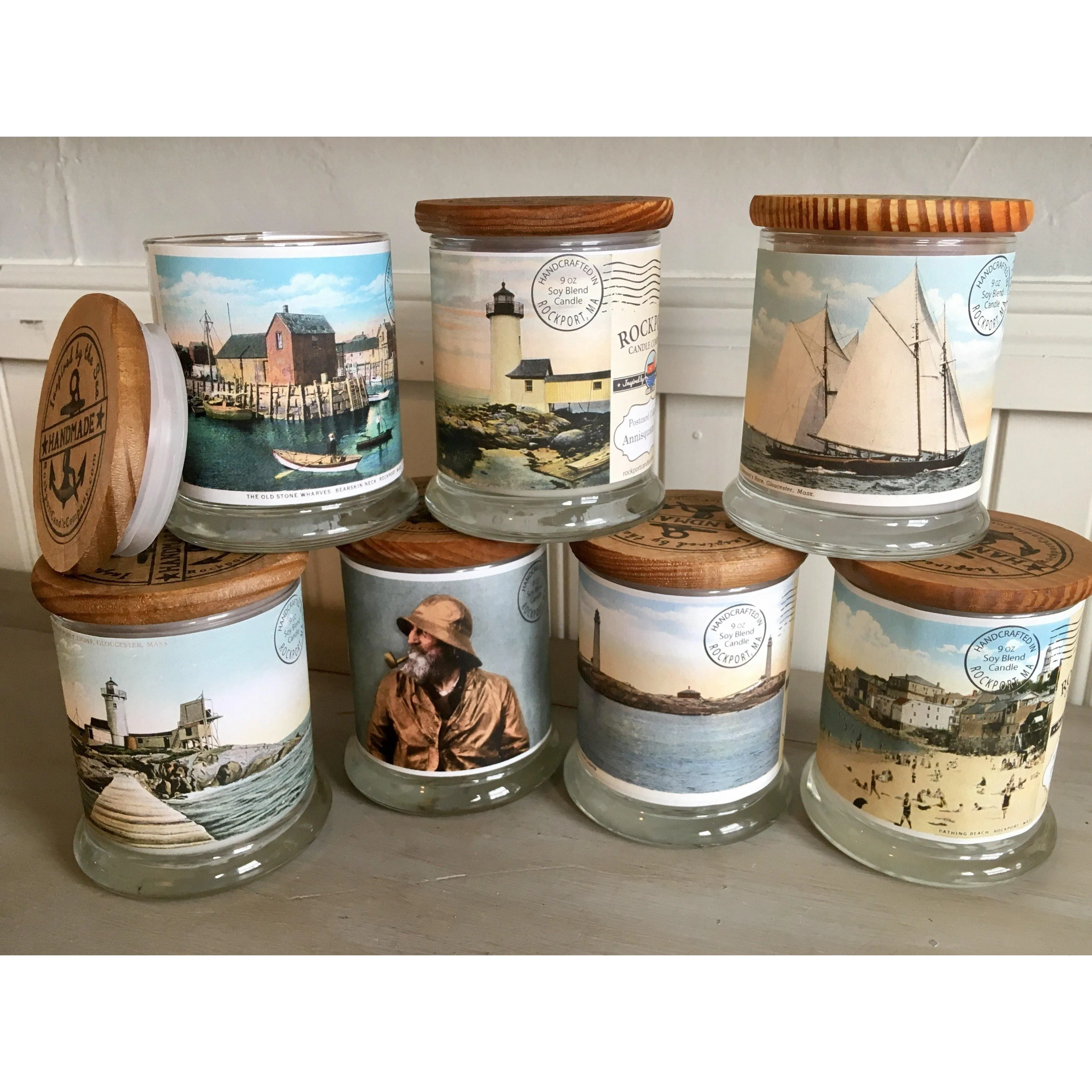 Vintage Postcard Candle - Front Beach
