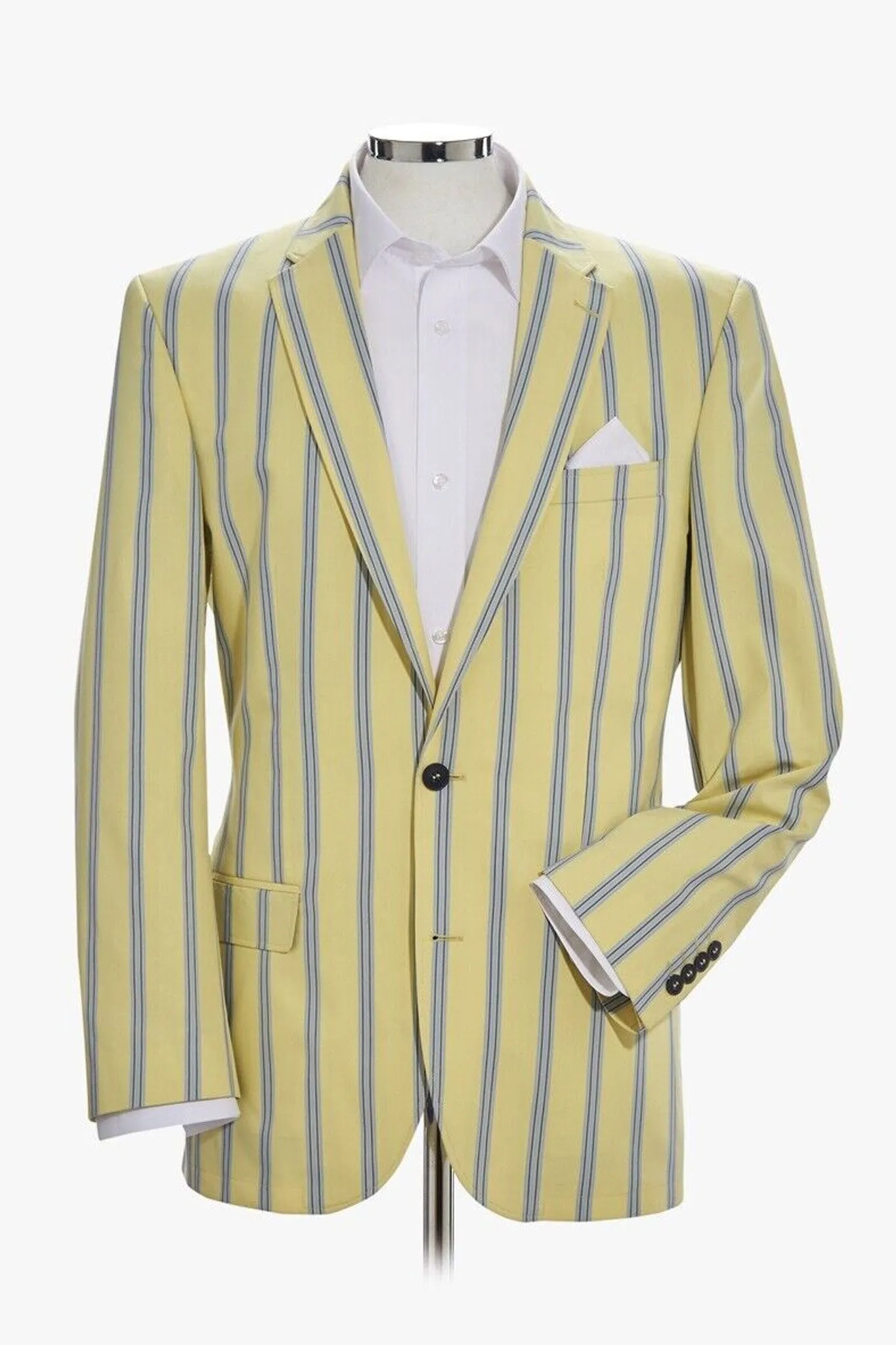 Yellow Stripe Boating Jacket Blazer Henley Regatta - Brand New