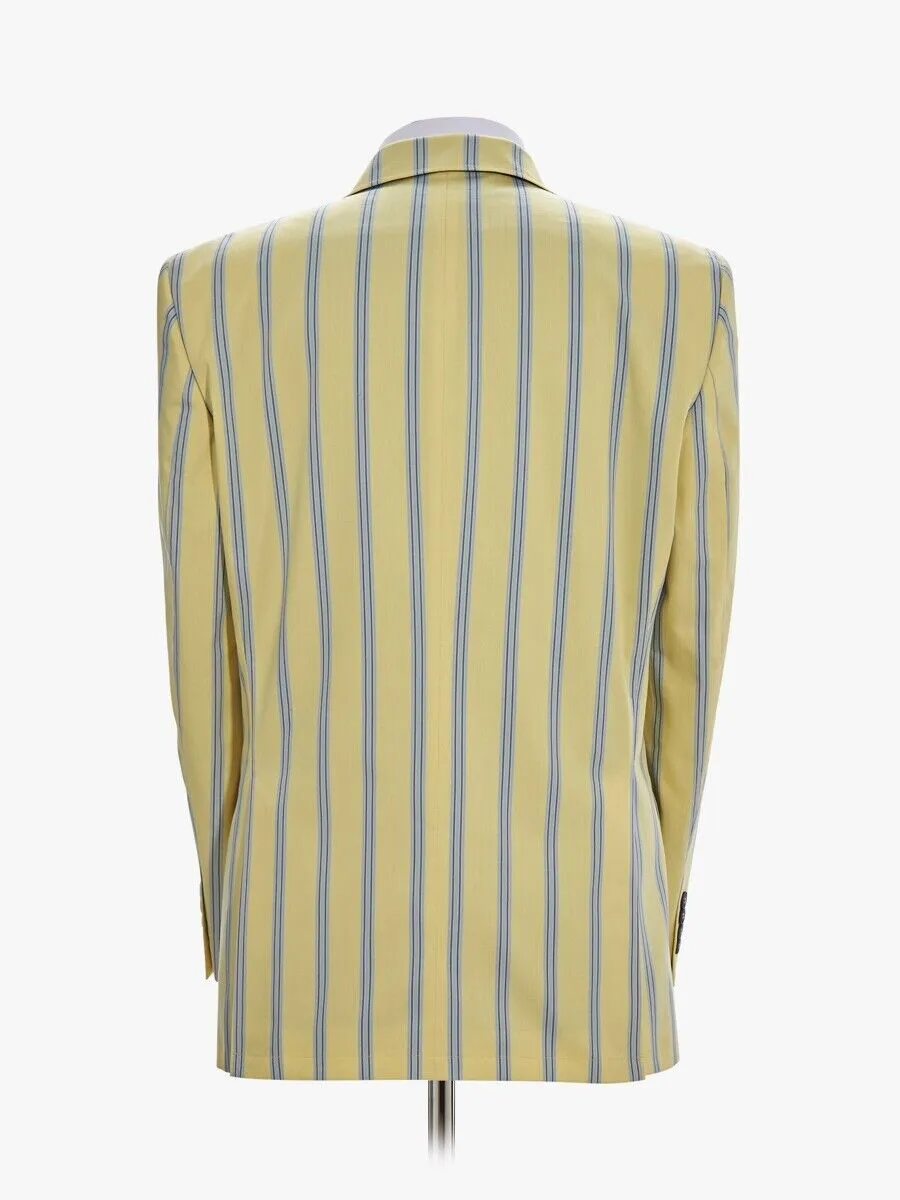 Yellow Stripe Boating Jacket Blazer Henley Regatta - Brand New