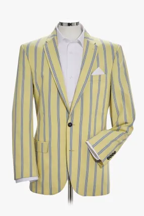 Yellow Stripe Boating Jacket Blazer Henley Regatta - Brand New