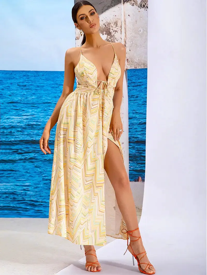 ZigZag Yellow Summer Maxi Dress