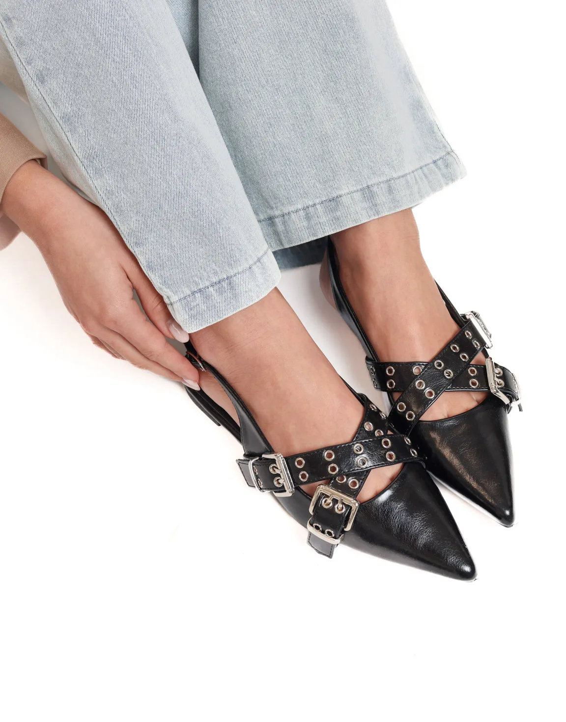 Zwarte Studs - Instappers